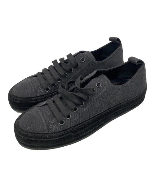 ANN DEMEULEMEESTER（アンドゥムルメステール）ANN DEMEULEMEESTER (アンドゥムルメステール) LOW-TOP SNEAKERS ブラック サイズ:44の古着・服飾アイテム
