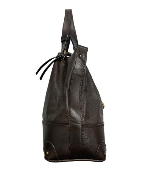 Chloe（クロエ）Chloe (クロエ) レザートートバッグ ブラウンの古着・服飾アイテム