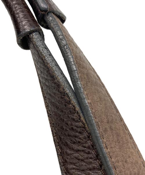 Chloe（クロエ）Chloe (クロエ) レザーボストンバッグ ブラウンの古着・服飾アイテム