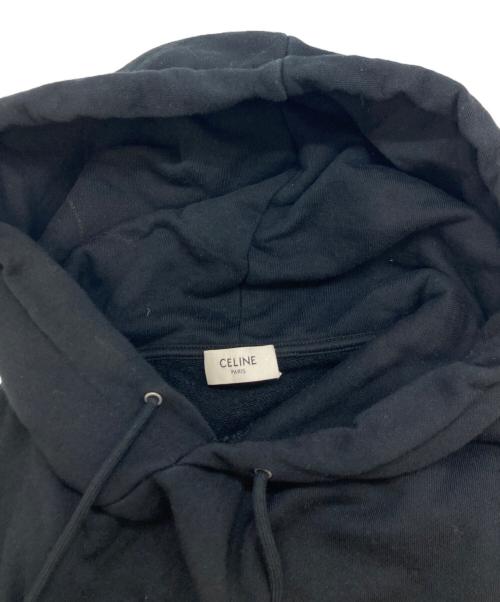 CELINE（セリーヌ）CELINE (セリーヌ) スタッズ エンブロイダリールーズ フィットパーカー ブラック サイズ:XXLの古着・服飾アイテム