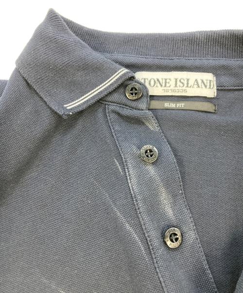 STONE ISLAND（ストーンアイランド）STONE ISLAND (ストーンアイランド) 半袖ポロシャツ ネイビー サイズ:SIZE Sの古着・服飾アイテム