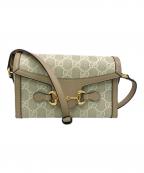 GUCCIグッチ）の古着「ホースビット1955 ミニショルダーバッグ」｜ベージュ