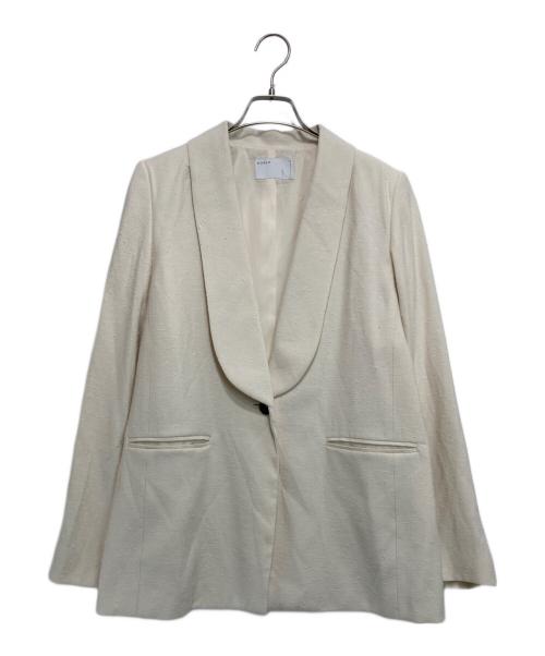 Noble（ノーブル）Noble (ノーブル) ショールカラーネップジャケット ホワイト サイズ:38の古着・服飾アイテム