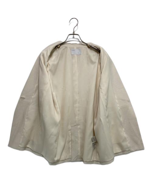 Noble（ノーブル）Noble (ノーブル) ショールカラーネップジャケット ホワイト サイズ:38の古着・服飾アイテム