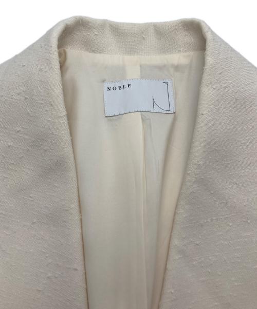 Noble（ノーブル）Noble (ノーブル) ショールカラーネップジャケット ホワイト サイズ:38の古着・服飾アイテム