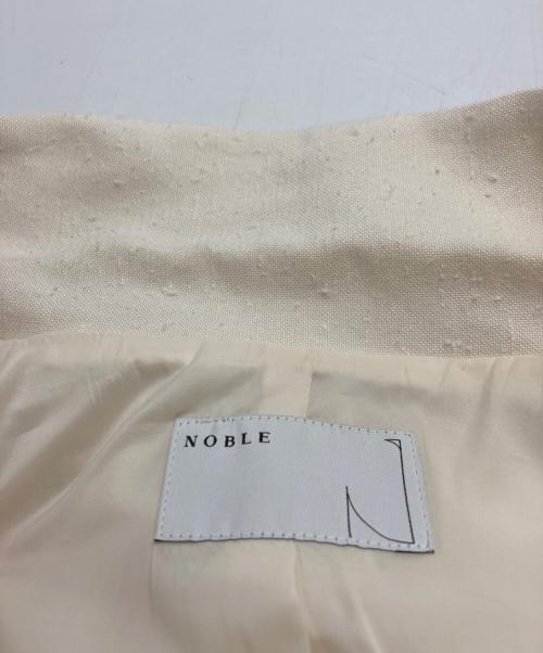 Noble（ノーブル）Noble (ノーブル) ショールカラーネップジャケット ホワイト サイズ:38の古着・服飾アイテム