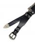 TOGA ARCHIVES (トーガアーカイブス) LEATHER NYLON BELT WITH CHAIN ブラック：12000円