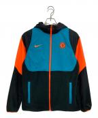 NIKEナイキ）の古着「Chelsea FC Full Zip Hoodie Woven Soccer Jacket」｜ブルー×ブラック
