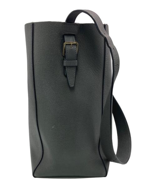 Valextra（ヴァレクストラ）Valextra (ヴァレクストラ) ミディアムバケットショルダーバッグ グレーの古着・服飾アイテム
