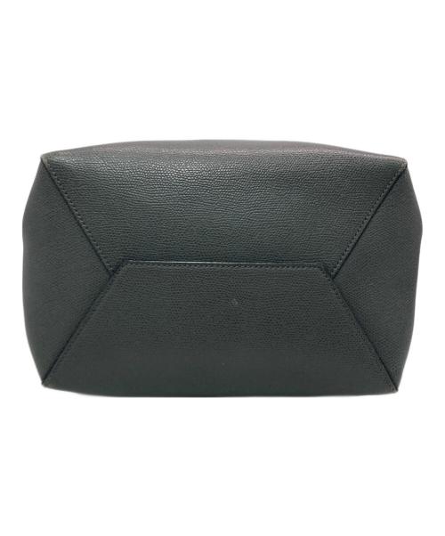 Valextra（ヴァレクストラ）Valextra (ヴァレクストラ) ミディアムバケットショルダーバッグ グレーの古着・服飾アイテム