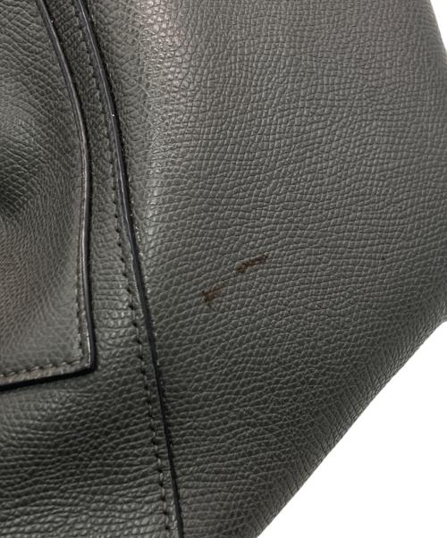 Valextra（ヴァレクストラ）Valextra (ヴァレクストラ) ミディアムバケットショルダーバッグ グレーの古着・服飾アイテム