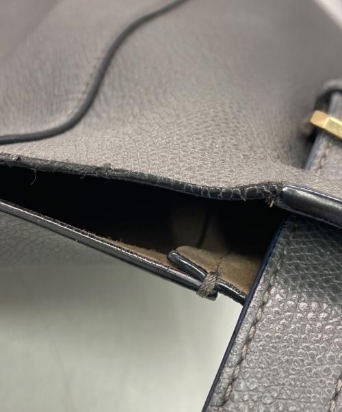 Valextra（ヴァレクストラ）Valextra (ヴァレクストラ) ミディアムバケットショルダーバッグ グレーの古着・服飾アイテム