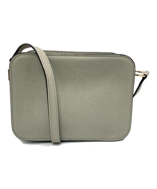 Valextra（ヴァレクストラ）Valextra (ヴァレクストラ) カメラバッグクロスボディーポシェット グレーの古着・服飾アイテム