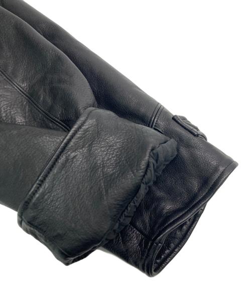 UNUSED（アンユーズド）UNUSED (アンユーズド) レザーカーコート ブラック サイズ:SIZE 2の古着・服飾アイテム