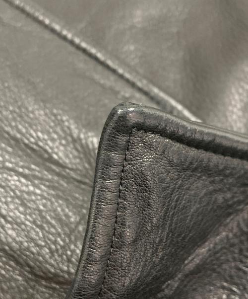 UNUSED（アンユーズド）UNUSED (アンユーズド) レザーカーコート ブラック サイズ:SIZE 2の古着・服飾アイテム