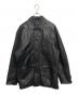 UNUSED（アンユーズド）の古着「レザーカーコート」｜ブラック