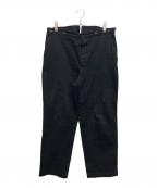 COMOLIコモリ）の古着「ブラックデニムオーバーパンツ」｜ブラック