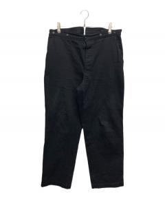 中古・古着通販】COMOLI (コモリ) デニム ベルテッドパンツ ブラック