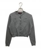 CABANキャバン）の古着「コットンカシミヤ クルーネックカーディガン」｜グレー