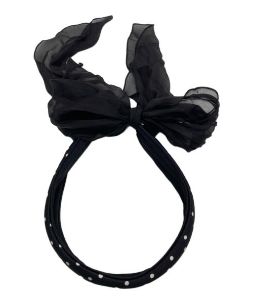 ALEXANDRE de Paris（アレクサンドルドゥパリ）ALEXANDRE DE PARIS (アレクサンドルドゥパリ) カチューシャ ブラックの古着・服飾アイテム