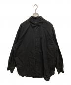 COMOLIコモリ）の古着「KHADIコットンWレイヤー コモリシャツ」｜ブラック