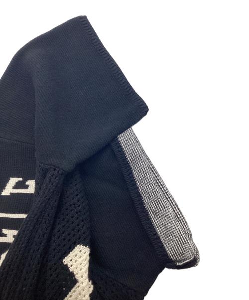 askyurself（アスクユアセルフ）askyurself (アスクユアセルフ) KNIT MESH JERSEY ブラック サイズ:SIZE Mの古着・服飾アイテム