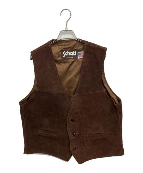 Schott（ショット）Schott (ショット) レザージレ ブラウン サイズ:SIZE Lの古着・服飾アイテム