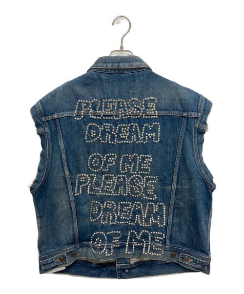 CELINE（セリーヌ）CELINE (セリーヌ) スタッズ デニムベスト インディゴ サイズ:Mの古着・服飾アイテム