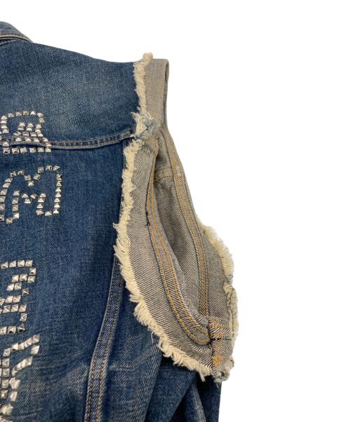 CELINE（セリーヌ）CELINE (セリーヌ) スタッズ デニムベスト インディゴ サイズ:Mの古着・服飾アイテム