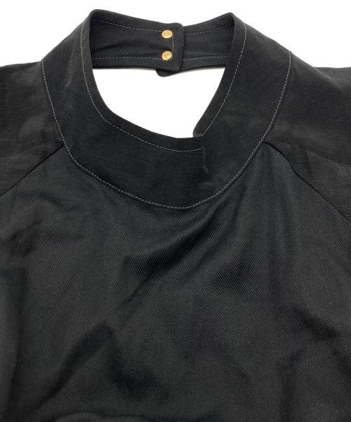 PHOTOCOPIEU（フォトコピュー）PHOTOCOPIEU (フォトコピュー) シルク混半袖ワンピース ブラック サイズ:SIZE 36の古着・服飾アイテム