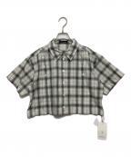 MAISON SPECIALメゾンスペシャル）の古着「Button Slit Short Shirt」｜グレー×ホワイト