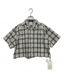 MAISON SPECIAL（メゾンスペシャル）の古着「Button Slit Short Shirt」｜グレー×ホワイト