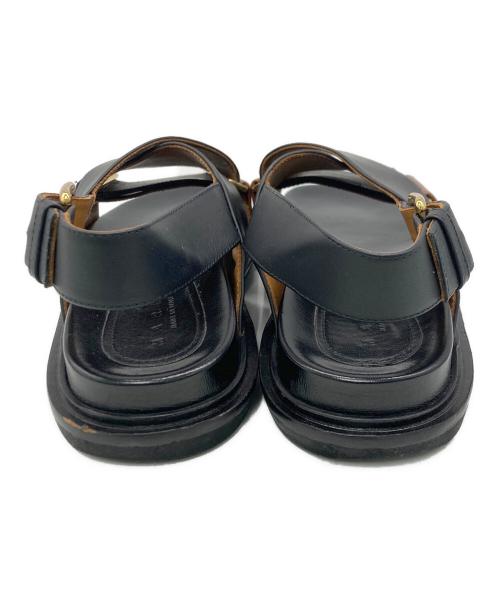 MARNI（マルニ）MARNI (マルニ) レザー クリスクロスサンダル ブラック サイズ:実寸サイズをご参照下さい。の古着・服飾アイテム