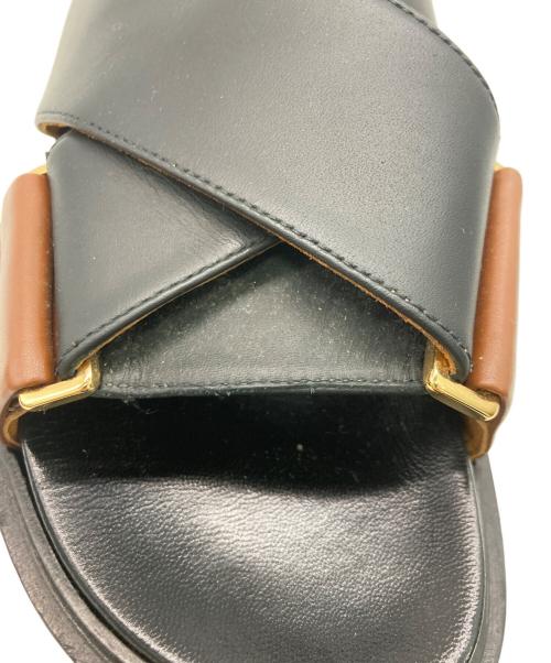 MARNI（マルニ）MARNI (マルニ) レザー クリスクロスサンダル ブラック サイズ:実寸サイズをご参照下さい。の古着・服飾アイテム