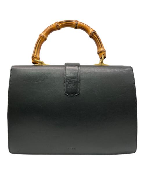 GUCCI（グッチ）GUCCI (グッチ) Dionysus Bamboo Top Handle Bag/ディオニュソス バンブー ハンドバッグ ブラック×グリーンの古着・服飾アイテム