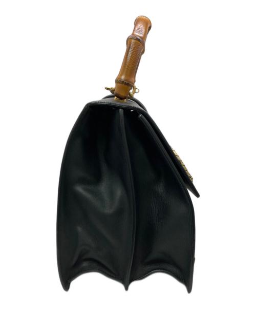 GUCCI（グッチ）GUCCI (グッチ) Dionysus Bamboo Top Handle Bag/ディオニュソス バンブー ハンドバッグ ブラック×グリーンの古着・服飾アイテム