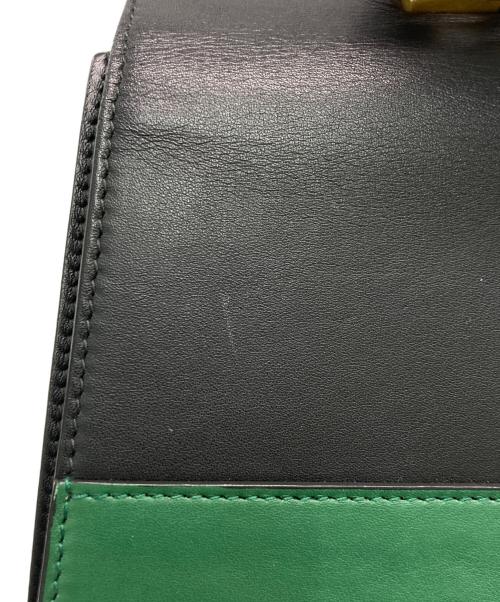 GUCCI（グッチ）GUCCI (グッチ) Dionysus Bamboo Top Handle Bag/ディオニュソス バンブー ハンドバッグ ブラック×グリーンの古着・服飾アイテム