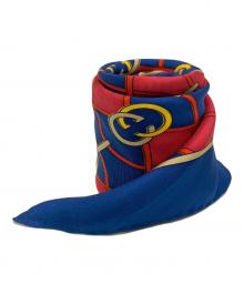 GUCCI（グッチ）の古着「インターロッキングプリントシルクスカーフ」｜ネイビー×レッド