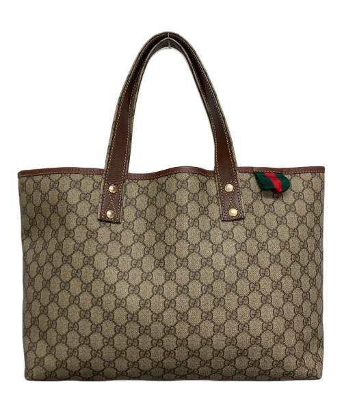 GUCCI（グッチ）GUCCI (グッチ) PVCレザートートバッグの古着・服飾アイテム