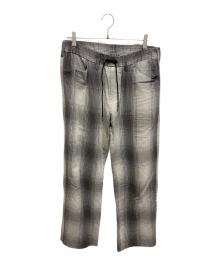 ANCELLM（アンセルム）の古着「フランネルチェックイージースラックスパンツ」｜グレー