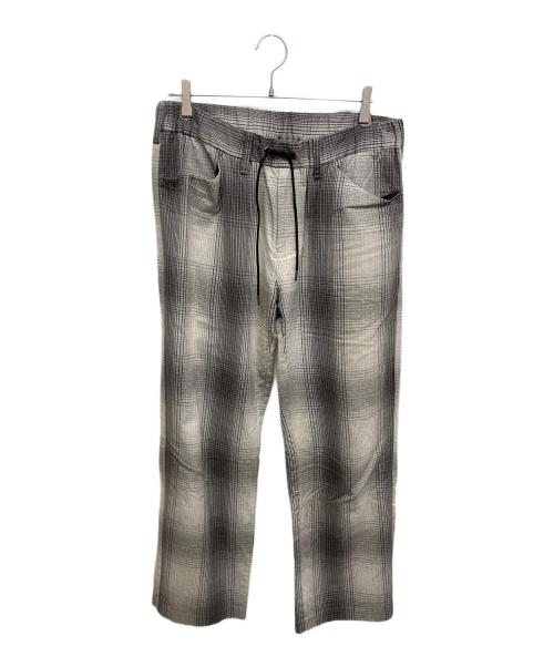 ANCELLM（アンセルム）ANCELLM (アンセルム) フランネルチェックイージースラックスパンツ グレー サイズ:SIZE 2の古着・服飾アイテム