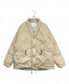WHITE MOUNTAINEERINGホワイトマウンテ二アニング）の古着「STUDIOUS別注 WM X TAION HANTEN DOWN JACKET」｜ベージュ