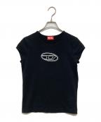 DIESELディーゼル）の古着「半袖カットソー」｜ブラック