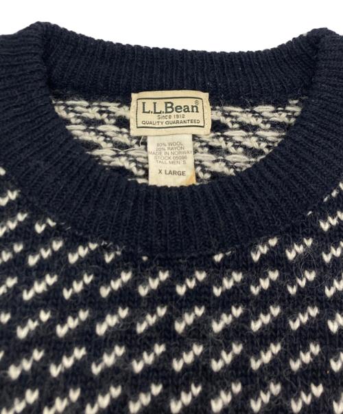 L.L.Bean（エルエルビーン）L.L.Bean (エルエルビーン) バーズアイニット ネイビー サイズ:SIZE XLの古着・服飾アイテム