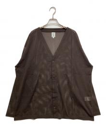 South2 West8（サウスツー ウエストエイト）の古着「V NECK CARDIGAN/メッシュカーディガン」｜ブラウン