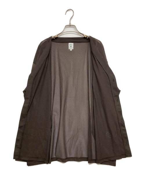 South2 West8（サウスツー ウエストエイト）South2 West8 (サウスツー ウエストエイト) V NECK CARDIGAN/メッシュカーディガン ブラウン サイズ:SIZE Lの古着・服飾アイテム