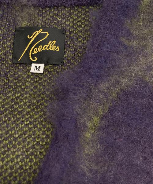Needles（ニードルズ）Needles (ニードルズ) MOHAIR CARDIGAN -ARGYLE パープル サイズ:SIZE　Mの古着・服飾アイテム