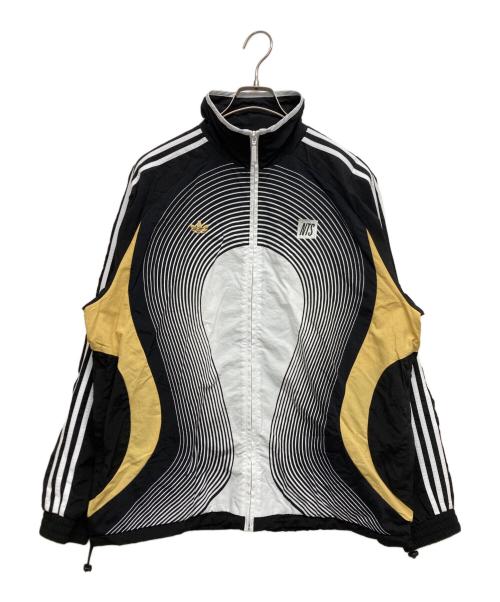 adidas（アディダス）adidas (アディダス) NTS Radio (NTSラジオ) 総柄プリント SSTトラックトップ ブラック×ホワイト サイズ:SIZE XL 未使用品の古着・服飾アイテム