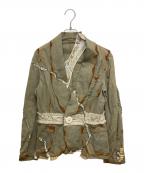 UNDERCOVERアンダーカバー）の古着「目玉 レース デザインジャケット」｜カーキ
