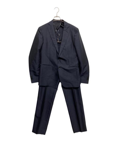 BOSS HUGO BOSS（ボス ヒューゴボス）BOSS HUGO BOSS (ボス ヒューゴボス) シルクウールセットアップスーツ ネイビー サイズ:48の古着・服飾アイテム